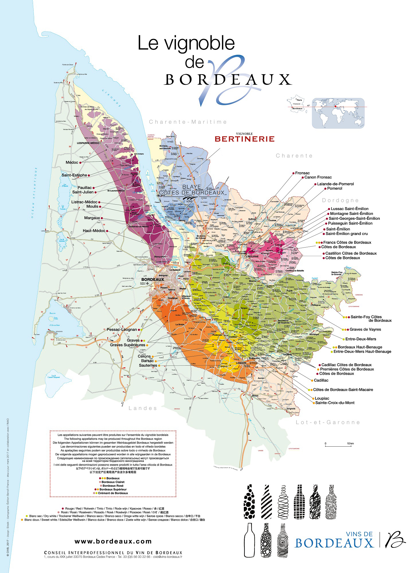 carte du vignoble - Château Bertinerie