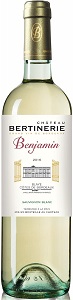 Sauvignon Blanc BENJAMIN BLANC 2016 Bertinerie Bouteille Sauvignon Blanc 2016 Château Bertinerie